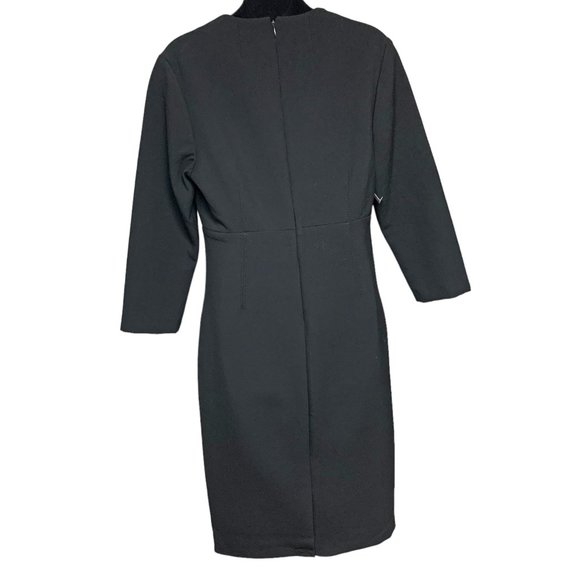 Aritzia BABATON Masu‎ Black Midi Plunging Neckline Dress - Picture 6 of 12